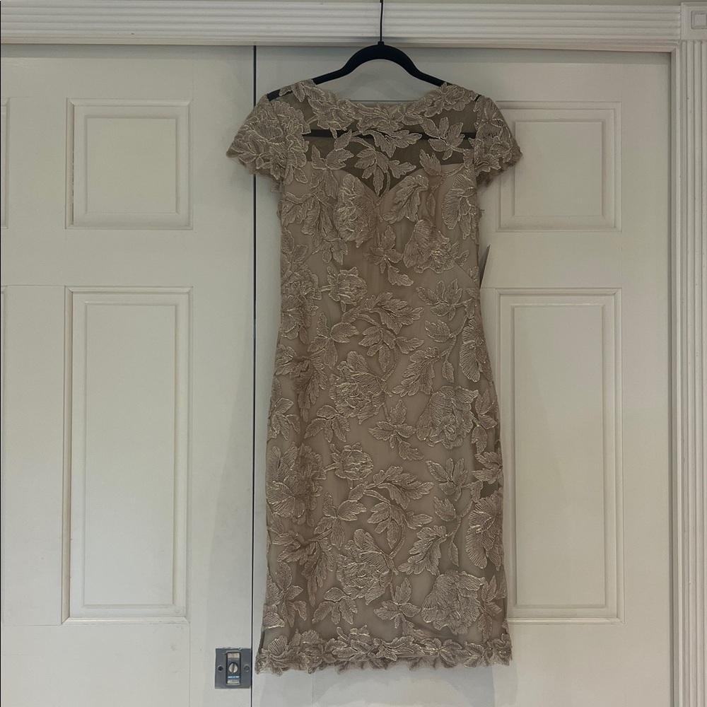Tadashi Shoji Beige Lace Dress